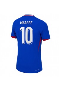 Frankrike Kylian Mbappe #10 Fotballdrakt Hjemme Klær EM 2024 Korte ermer